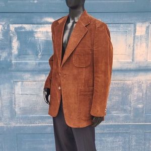 Peters Men's Hand Tailored  Corduroy Luxury Blazer/Coat